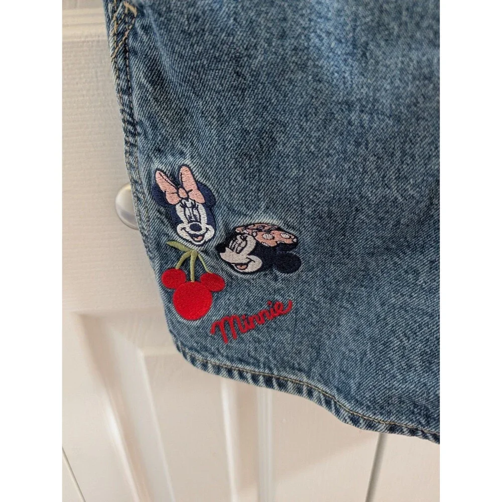 NWT Old Navy x Disney Girls Denim Shortalls Minnie Mouse XXL 14